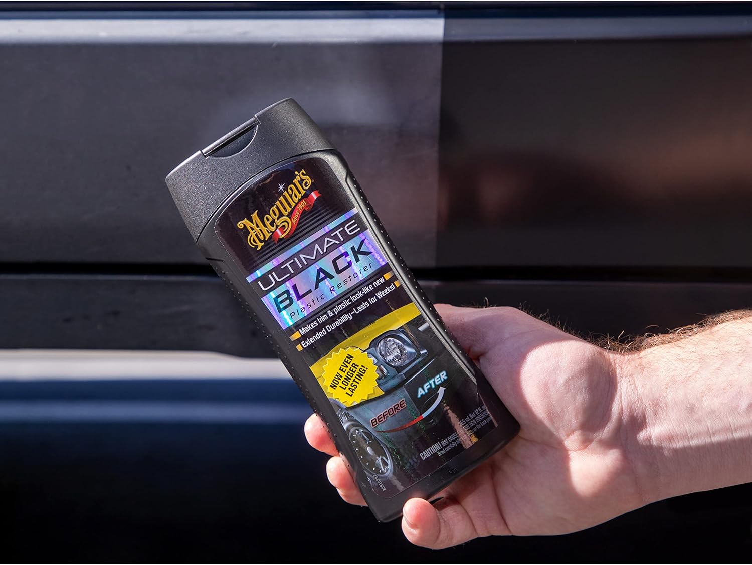 Meguiar's Ultimate Black Plastic Restorer - Restores Black Plastic & Faded Trim Pieces While Adding Durability & UV Protection - 12 Oz-8