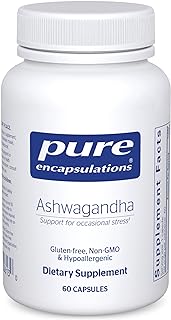 Pure Encapsulations Ashwagandha - 500 mg Ashwagandha Extract - Metabolism & Stress Support - Immune Support - GMO Free & Vegan - 60 Capsules