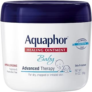 Aquaphor Baby Healing Ointment Advanced Therapy Skin Protectant, Dry Skin and Diaper Rash Ointment, 14 Oz Jar