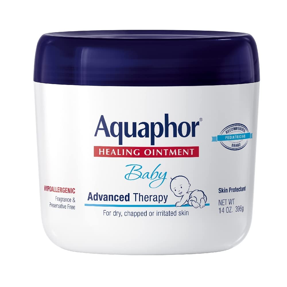 Aquaphor Baby Healing Ointment Advanced Therapy Skin Protectant, Dry Skin and Diaper Rash Ointment, 14 Oz Jar-0