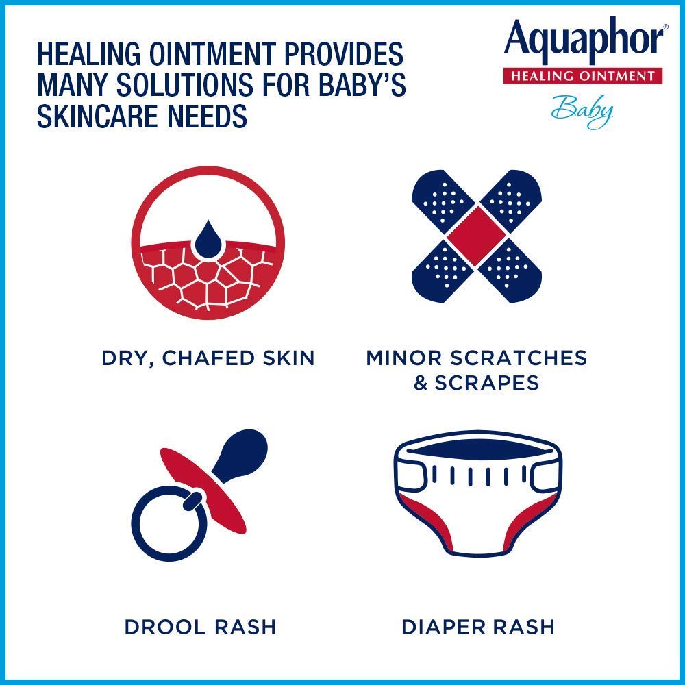 Aquaphor Baby Healing Ointment Advanced Therapy Skin Protectant, Dry Skin and Diaper Rash Ointment, 14 Oz Jar-3