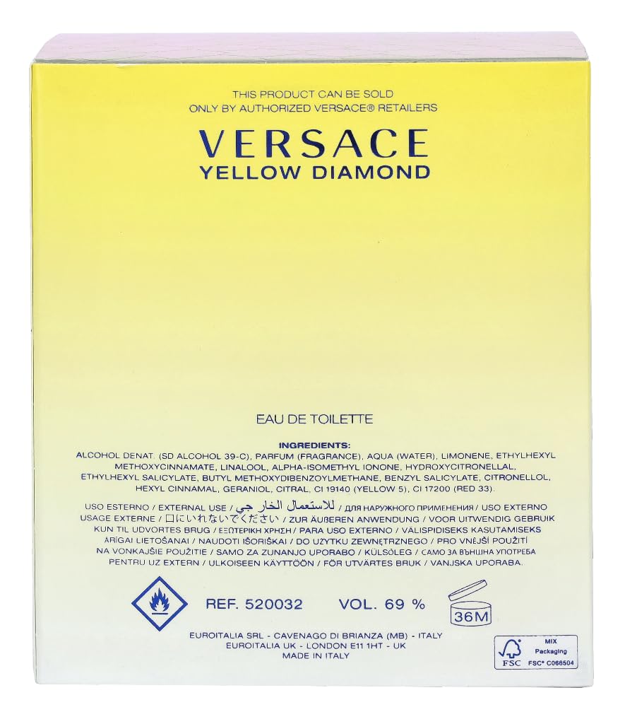 Versace Yellow Diamond for Women 3.0 oz Eau de Toilette Spray-5