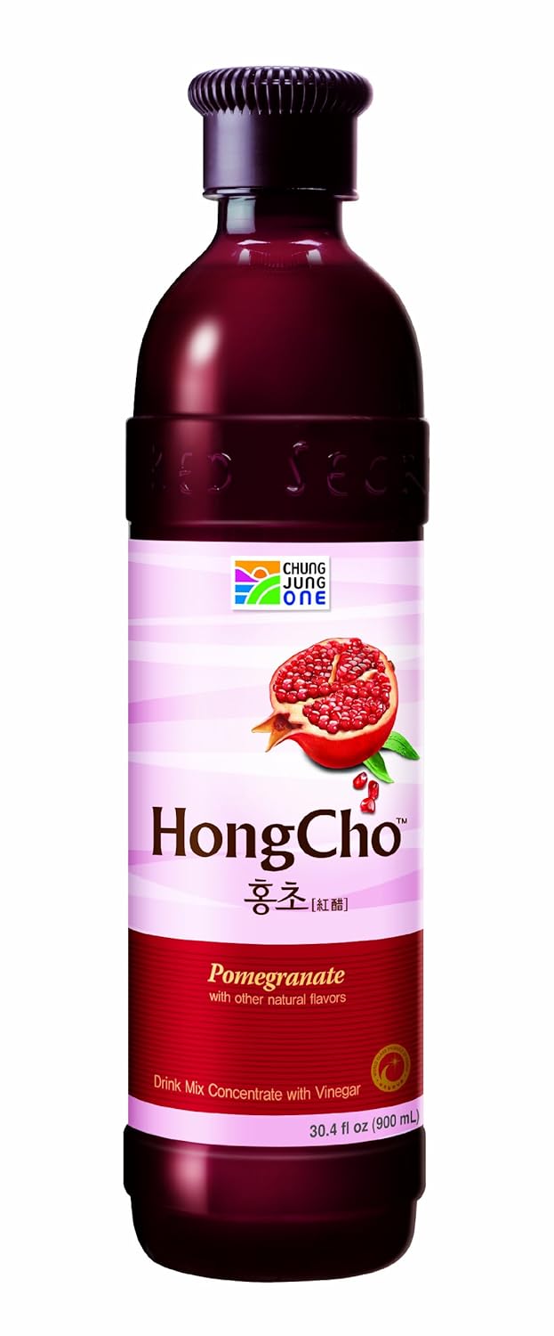 Chung Jung One Hong Cho: Drink Mix Concentrate with Vinegar (30.4oz) (900ml) Pomegranate (Pack of 2)-0