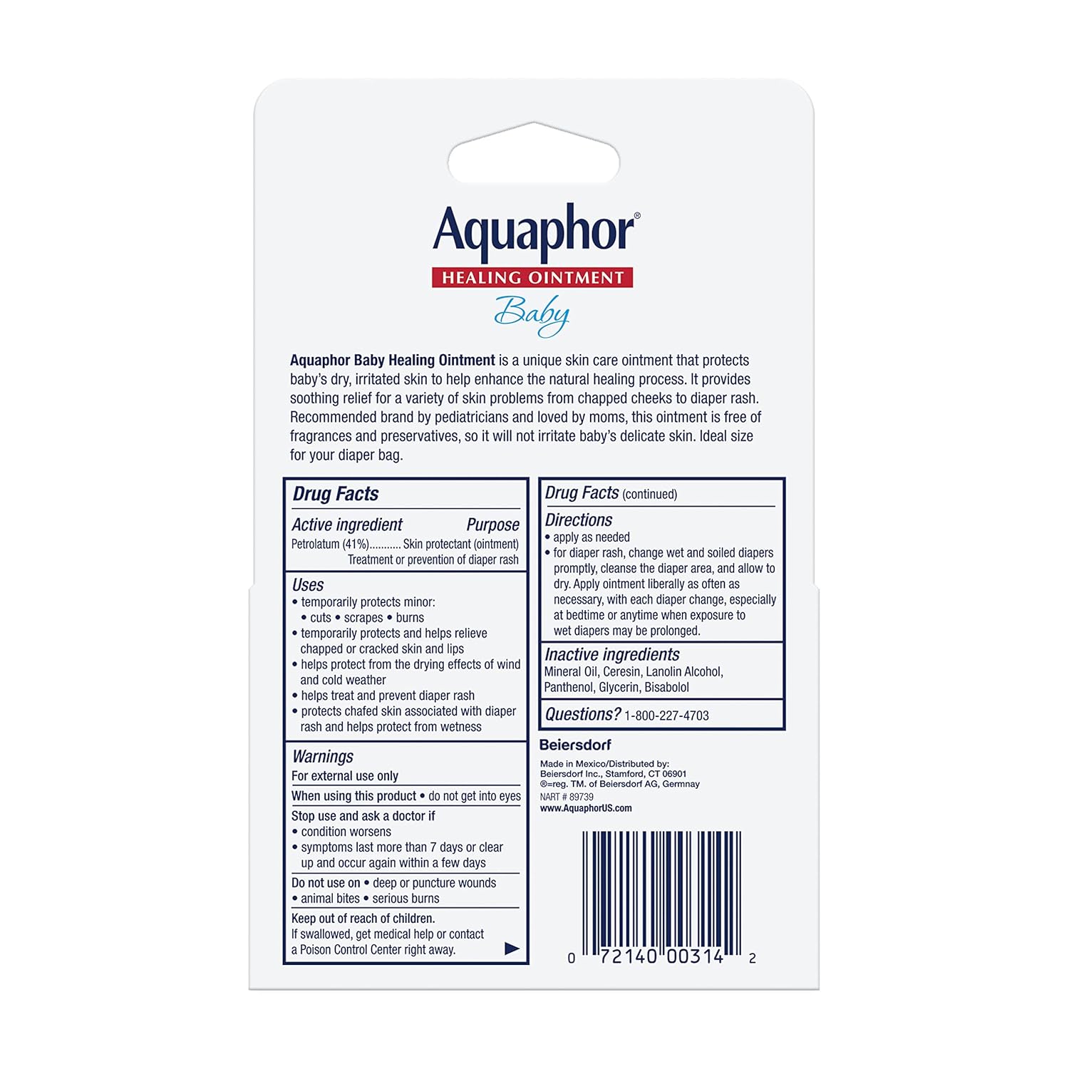 Aquaphor Baby Healing Ointment To-Go Pack - Advanced Therapy for Chapped Cheeks and Diaper Rash -2 Count(Pack of 1)-6