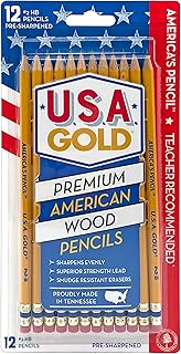 Write Dudes USA Gold Premium Cedar No. 2 Pre-Sharpened Pencils 12-Count (DDR56)