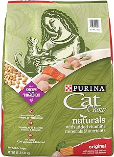 Purina Cat Chow Naturals With Added Vitamins, Minerals and Nutrients Dry Cat Food, Naturals Original - 13 lb. Bag