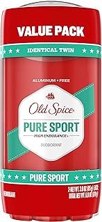 Old Spice Aluminum Free Deodorant for Men, High Endurance Pure Sport Scent, 3.0 oz (Pack of 2)