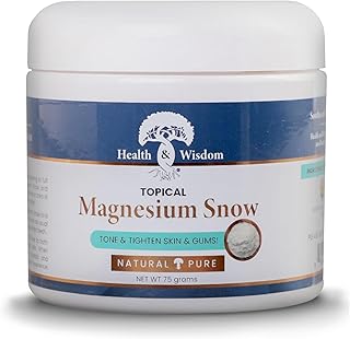 Heath and Wisdom Magnesium Snow - Magnesium Bath Soak, Magnesium Soak Bath, Magnesium Carbonate Powder, Magnesium for Bath, Calm Magnesium Powder, Magnesium Foot Soak, Magnesium for Skin - 2.65 Ounces