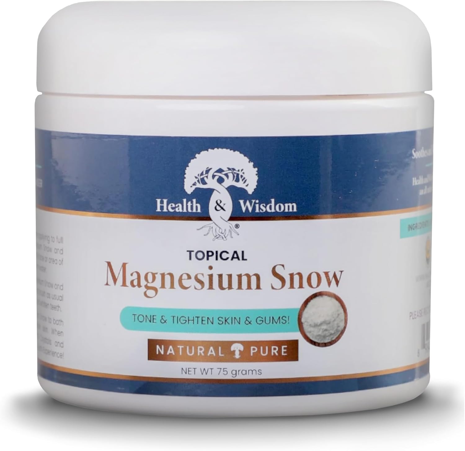 Heath and Wisdom Magnesium Snow - Magnesium Bath Soak, Magnesium Soak Bath, Magnesium Carbonate Powder, Magnesium for Bath, Calm Magnesium Powder, Magnesium Foot Soak, Magnesium for Skin - 2.65 Ounces-0