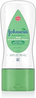 Johnson's Baby Oil Gel with Aloe Vera & Vitamin E, Hypoallergenic Baby Skin Care, 6.5 fl. oz