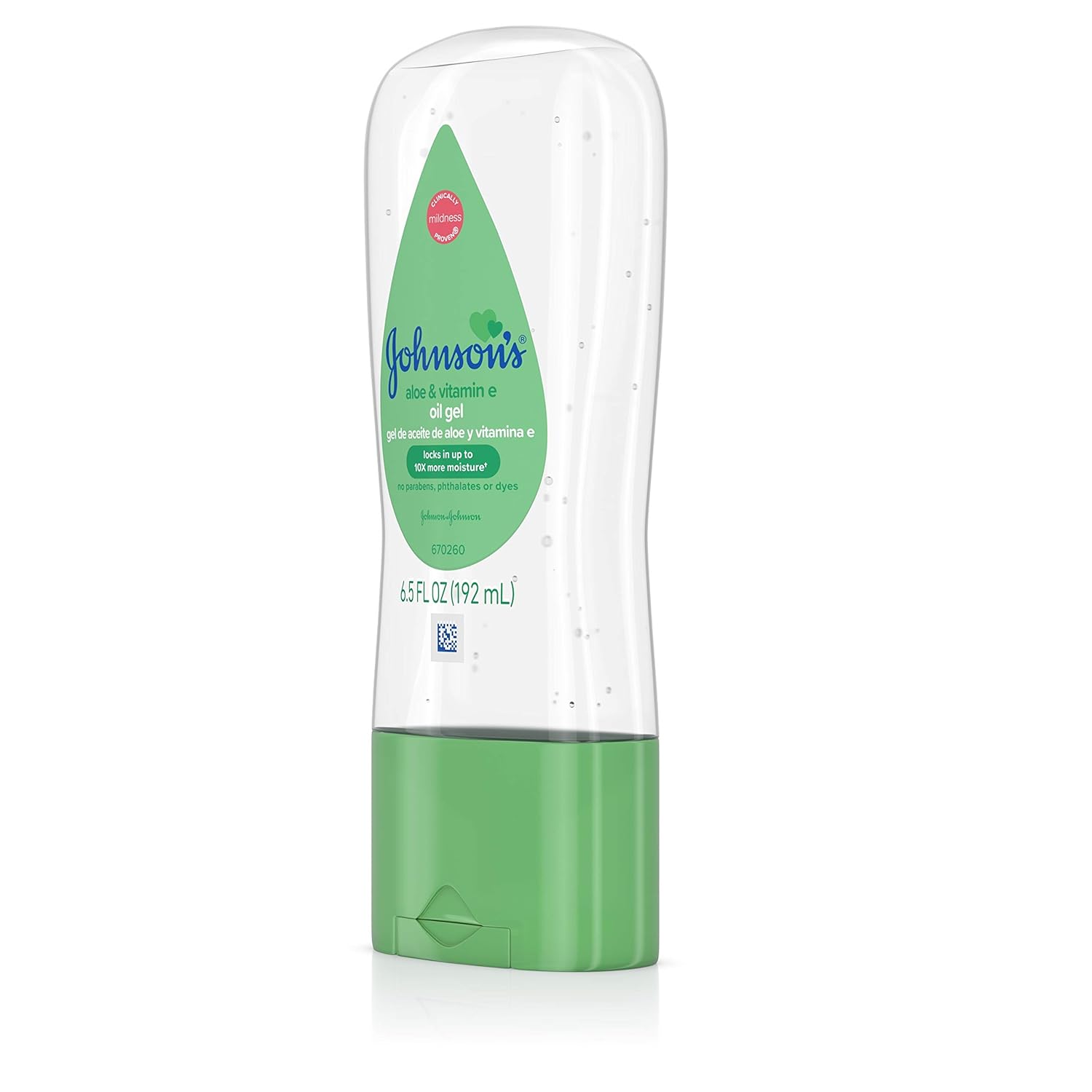 Johnson's Baby Oil Gel with Aloe Vera & Vitamin E, Hypoallergenic Baby Skin Care, 6.5 fl. oz-12