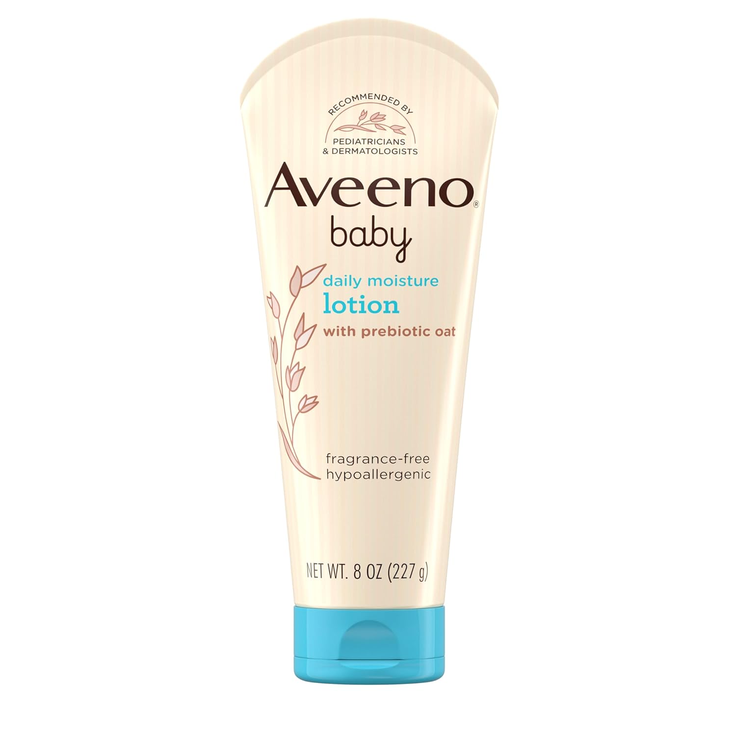 Aveeno Baby Daily Moisture Body Lotion for Sensitive Skin, Hypoallergenic Moisturizing Baby Lotion with Nourishing Oatmeal to Deeply Moisturize Baby's Skin, Fragrance-Free, 8 fl. oz-0