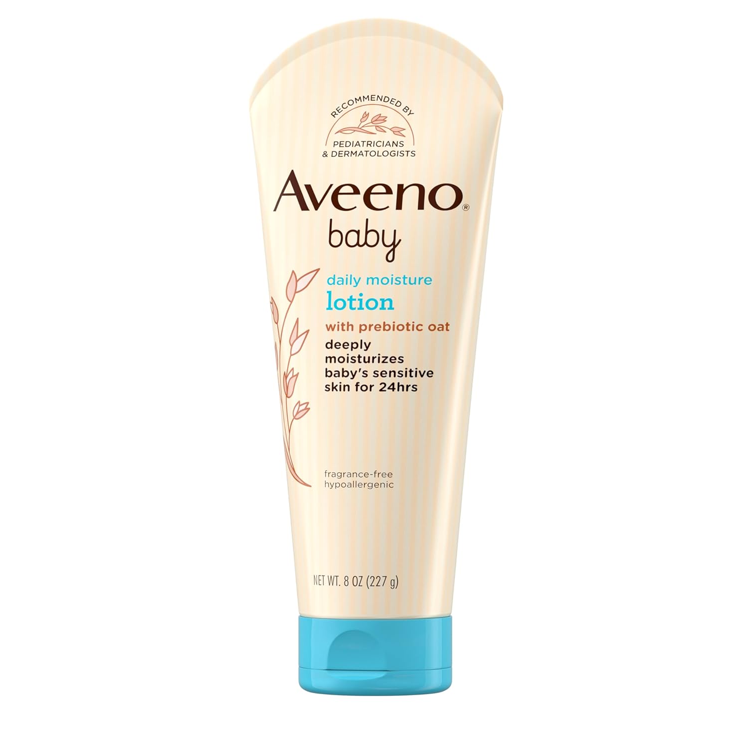 Aveeno Baby Daily Moisture Body Lotion for Sensitive Skin, Hypoallergenic Moisturizing Baby Lotion with Nourishing Oatmeal to Deeply Moisturize Baby's Skin, Fragrance-Free, 8 fl. oz-7