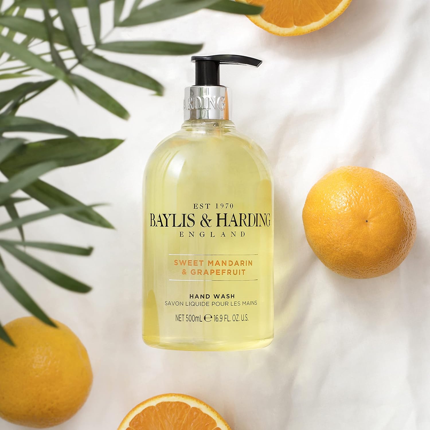 Baylis & Harding Liquid Hand Soap Wash with Dispenser, Sweet Mandarin & Grapefruit, 16.9oz/500ml (3-Pack)-6