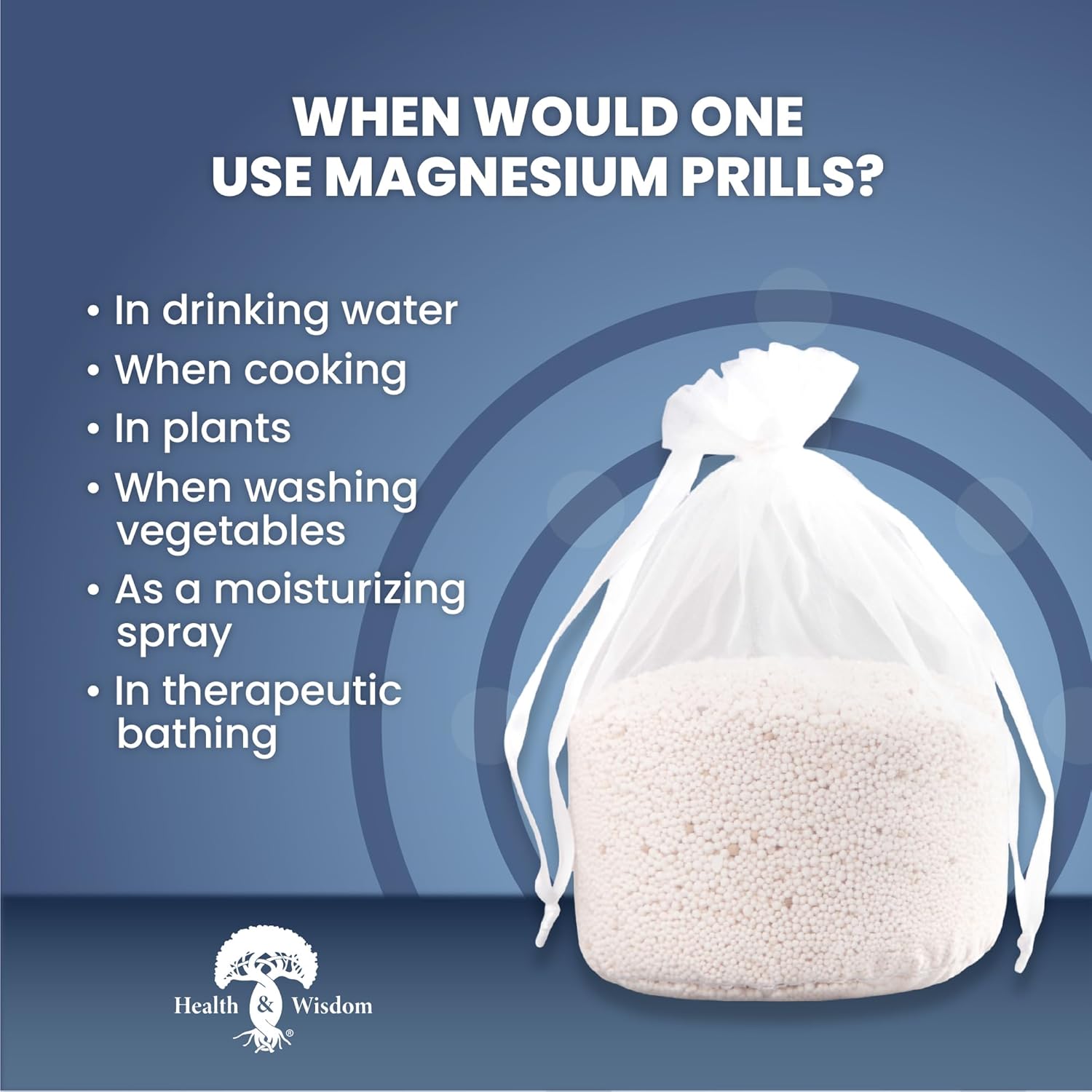 Health and Wisdom Magnesium Prills - Structured Water Devices, Magnesium Laundry Beads, Topical Magnesium, Precious Mineral, Magnesium Water, Deionized Water, Magnesium Soak - 3.18 Ounces-1