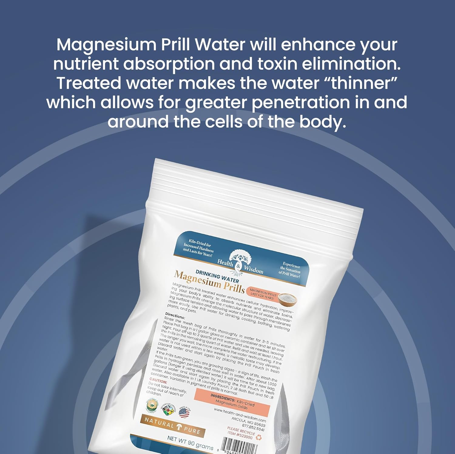 Health and Wisdom Magnesium Prills - Structured Water Devices, Magnesium Laundry Beads, Topical Magnesium, Precious Mineral, Magnesium Water, Deionized Water, Magnesium Soak - 3.18 Ounces-2