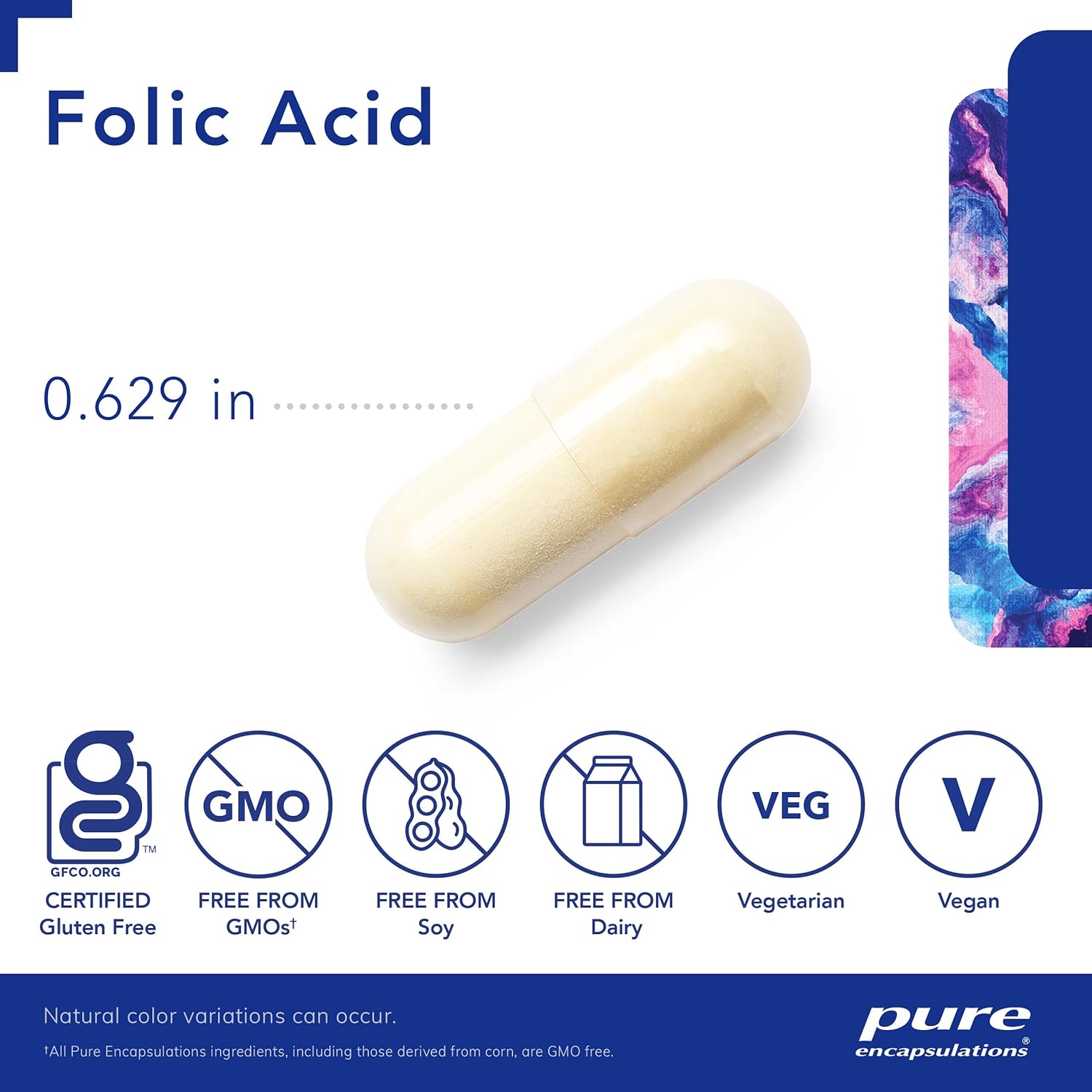 Pure Encapsulations Folic Acid | Hypoallergenic Dietary Supplement | 60 Capsules-2