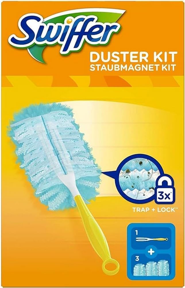 Swiffer Microfibre dust Cleaner Set, 1 Handle and 3 Replacement Pads (Pack of 1x1 Piece)-3