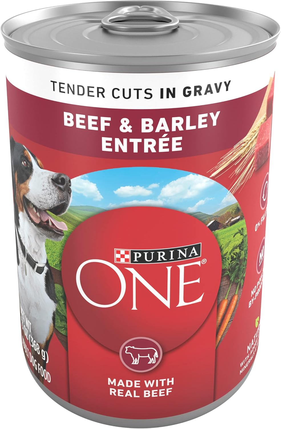 Purina ONE Tender Cuts in Gravy Beef and Barley Entree in Wet Dog Food Gravy - (Pack of 12) 13 oz. Cans-0