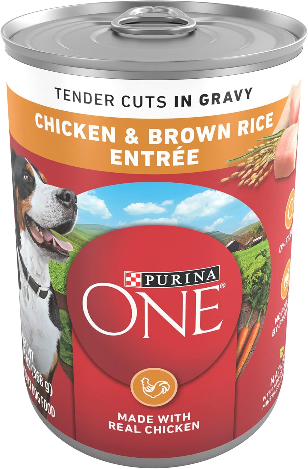 Purina ONE Tender Cuts in Wet Dog Food Gravy Chicken and Brown Rice Entree - (Pack of 12) 13 oz. Cans-0