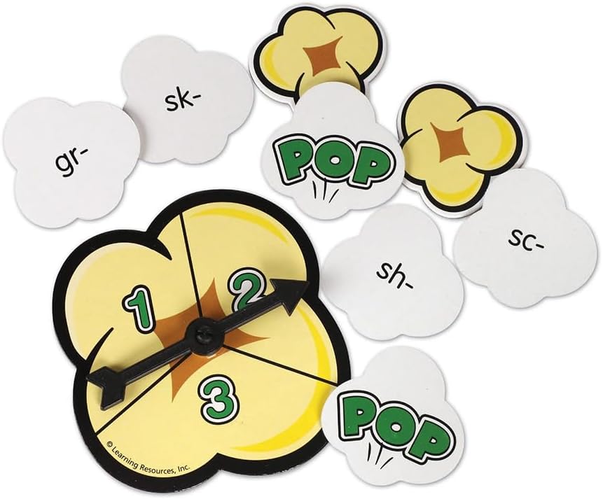 Learning Resources Pop for Blends Game,Phonics Game, 2-4 Players, 92 Cards, Ages 6+-2