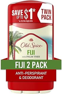 Old Spice Antiperspirant Deodorant for Men Fiji, 2.6 oz Twin Pack