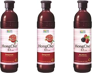 (Limited Quantity/Special Edition) Chung Jung One Hong Cho Drink Mix Concentrate with Vinegar (30.4oz) (900ml) 2 Pomegranate + 1 Blackberry (Pack of 3)