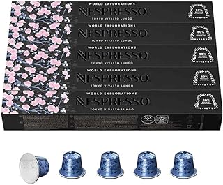 Nespresso Capsules Original Line Tokyo Vivalto Lungo, Medium Roast Coffee, 50 Count Coffee Pods