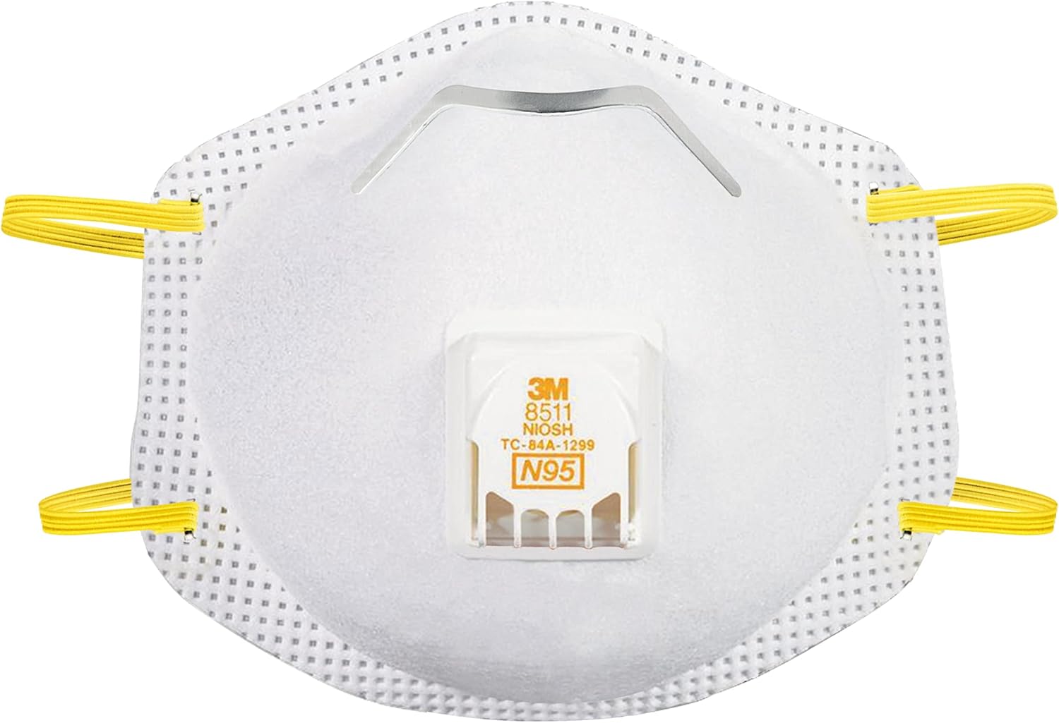 3M N95 Respirator 8511, 10 Pack, NIOSH-APPROVED N95, Features 3M COOL FLOW Exhalation Valve, Relief From Dusts & Certain Particles During Sanding, Pollen, Mold Spores, Dust Particles (8511DB1-A-PS)-1