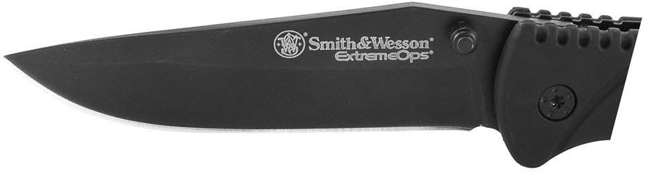 Smith & Wesson Extreme Ops SWA25 7.8in High Carbon S.S. Folding Knife with 3.3in Clip Point Blade and Aluminum Handle for Outdoor, Tactical, Survival and EDC-3