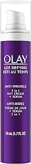 Olay Face Serum by Age Defying Anti-Wrinkle 2-in-1 Day Cream Plus Face Serum, Aloe Vera, 1.7 Fl Oz