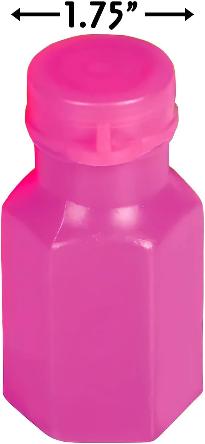 Rhode Island Novelty 1.75 Inch Neon Bubble Bottles, Pack of 48-3