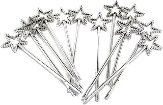 Rhode Island Novelty Mini Sequin Star Wands | Silver | Pack of 12