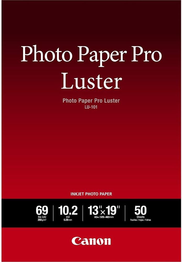 Canon LU-101 13X19(50) Luster Photo Paper, 13" x 19" (50 Sheets)-0