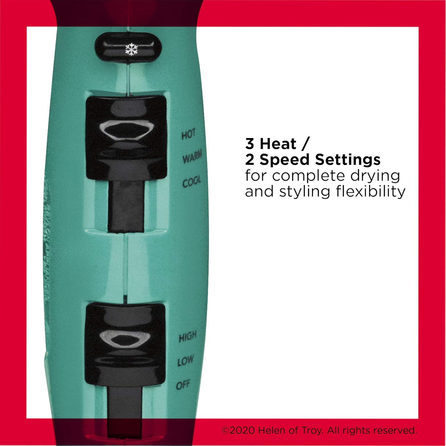 REVLON Volume Booster Hair Dryer with Diffuser | Voluminous Lift and Body | 1875W Blow Dryer with Ionic Technology for Salon Styled Finish with Less Frizz (Green)-3