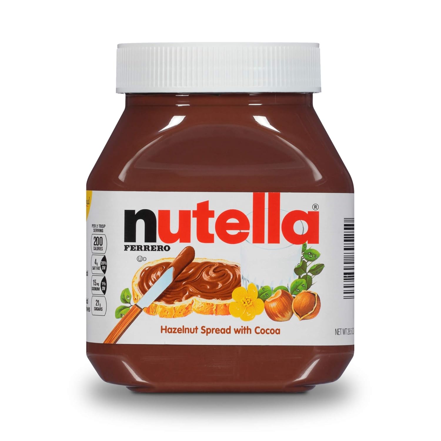 Nutella Hazelnut Spread With Cocoa For Breakfast, 26.5 Oz Jar-0