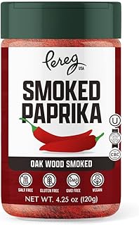 Smoked Paprika Spice (4.25 oz) - Smoked Ground Red Chili - Made from Nora Pepper & Smoked Over Oak Logs - Strong Wood Smoked Flavor - Certified Non GMO, Vegan, Kosher, Keto, Pantry Staple