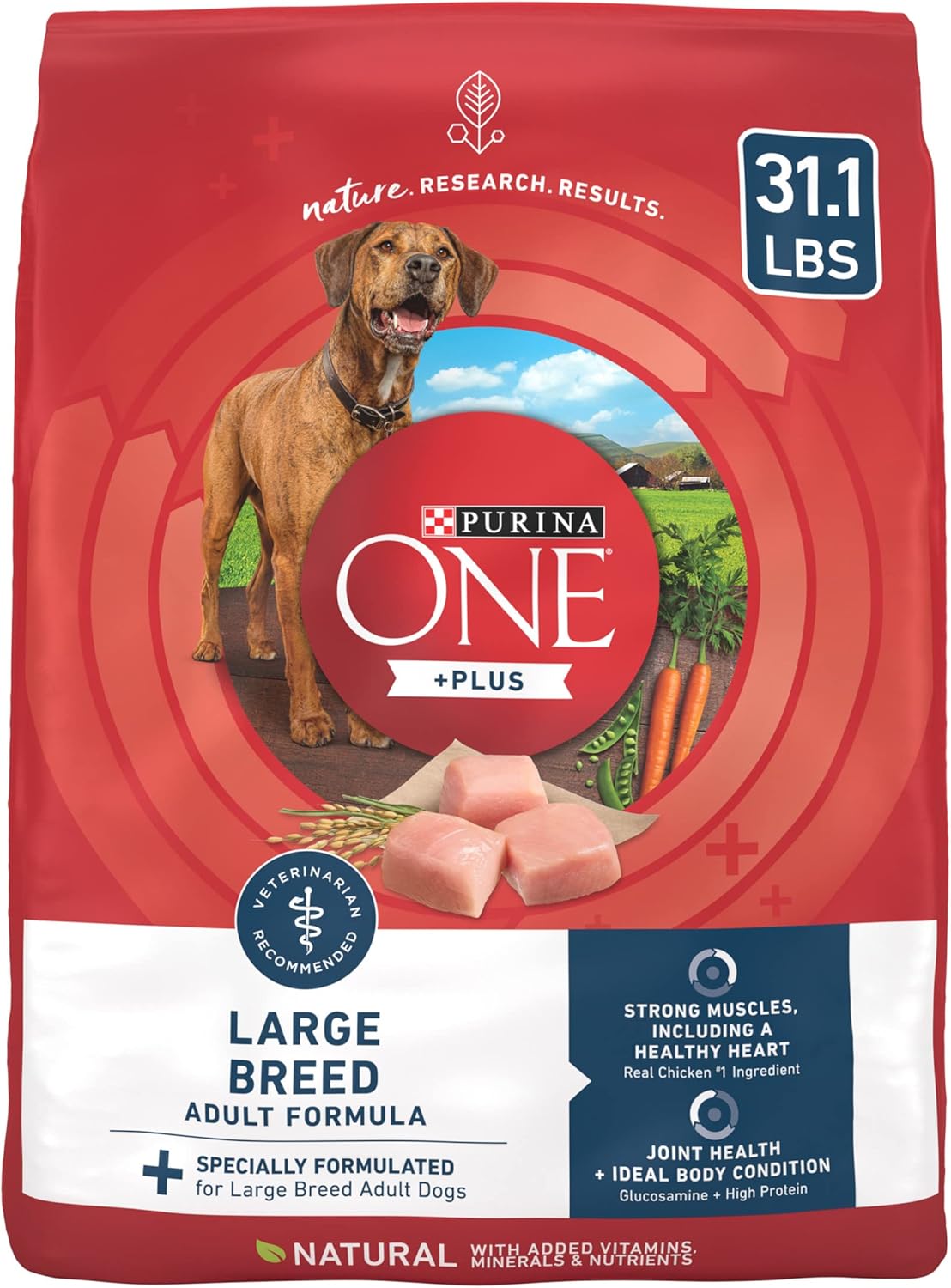 Purina ONE Plus Large Breed Adult Dog Food Dry Formula - 31.1 lb. Bag-0