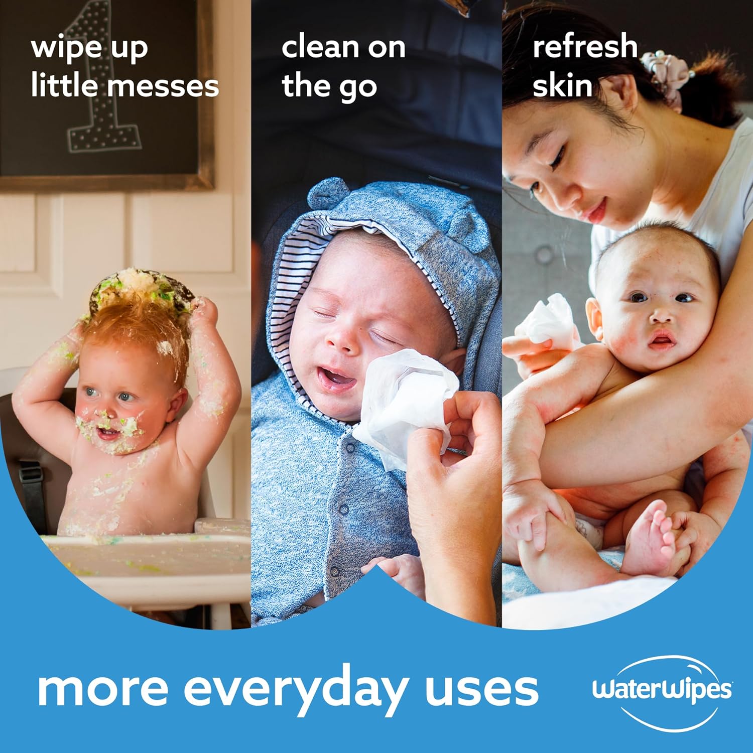 WaterWipes Plastic-Free Original-baby Wipes, 99.9% Water Based Wipes, Unscented & Hypoallergenic for Sensitive Skin, 60 Count (Pack of 9) Total 540 wipes, Packaging May Vary-5