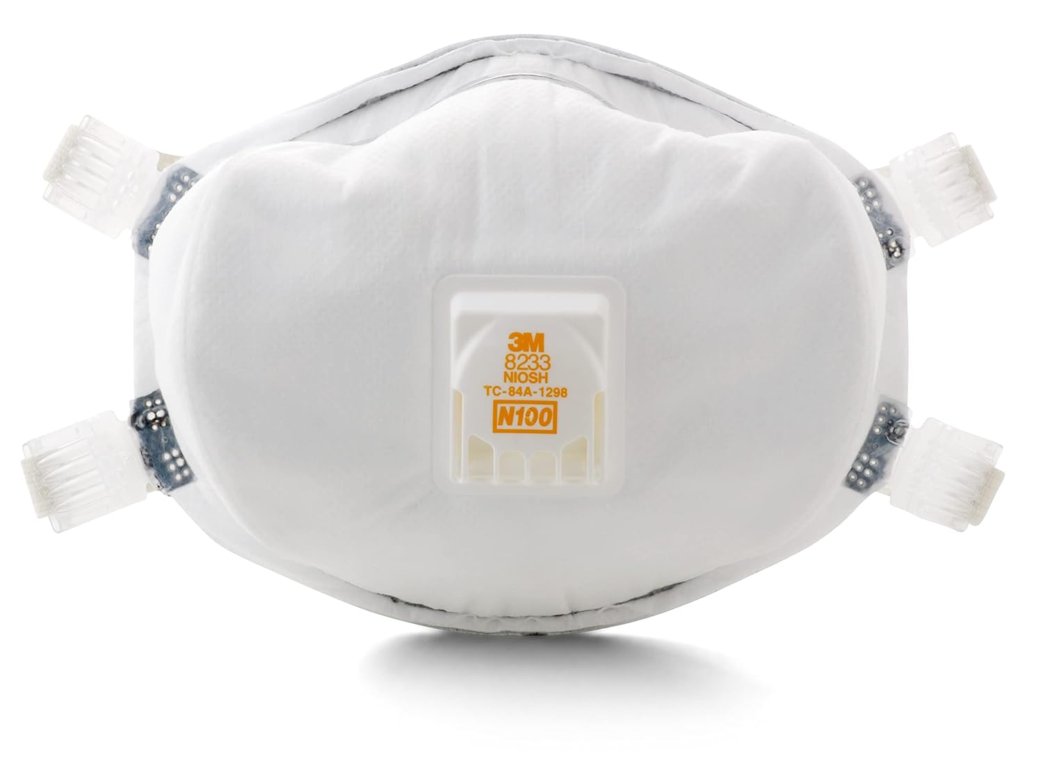 3M Personal Protective Equipment Particulate Disposable Respirator 8233, NIOSH APPROVED, Exhalation Valve, N100, Certain Non-Oil Based Particles (1 Piece)-1