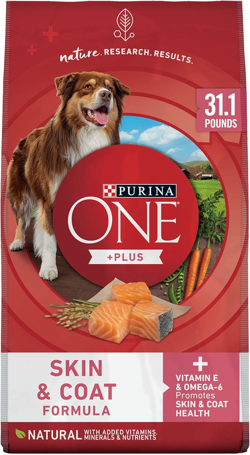 Purina ONE Natural, Sensitive Stomach Dry Dog Food, +Plus Skin & Coat Formula - 31.1 lb. Bag-0