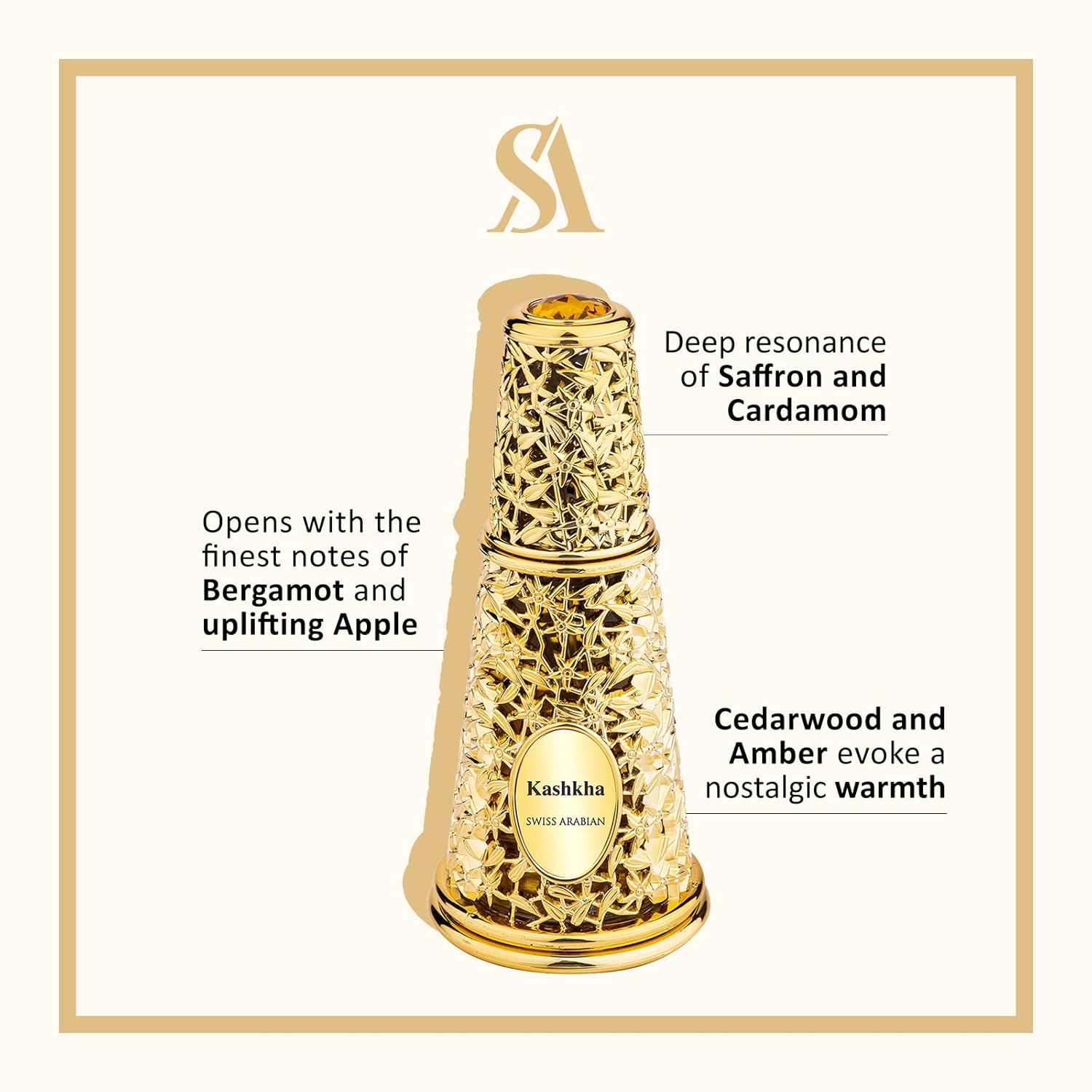 Swiss Arabian Kashkha - Luxury Products From Dubai - Long Lasting, Addictive Personal EDP Spray Fragrance - Seductive Signature Aroma - 1.7 Oz-1