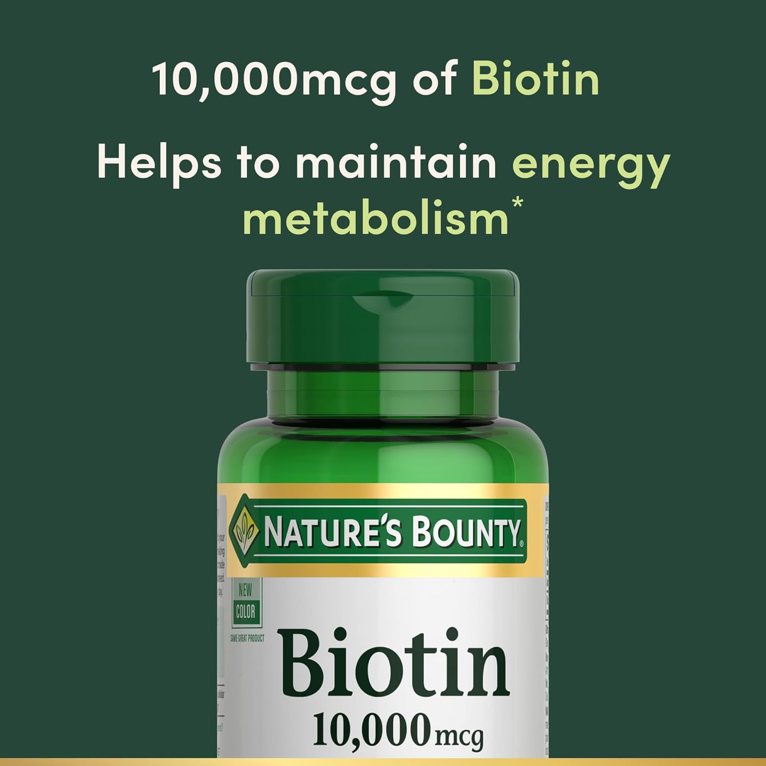 Nature's Bounty Biotin, Supports Healthy Hair, Skin and Nails, 10,000 mcg, Rapid Release Softgels, 120 Ct-2