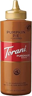 Torani Pumpkin Pie Sauce, 16.5 Ounces (Pack of 1) | Squeeze Bottle