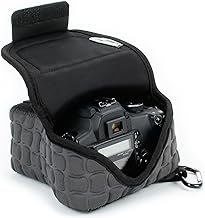 USA Gear DSLR Camera Case/SLR Camera Sleeve with Zippered Accessory Storage, Flexible Neoprene & Holster Belt Loop - Compatible with Canon, Nikon, Sony, Olympus, Pentax and Many More