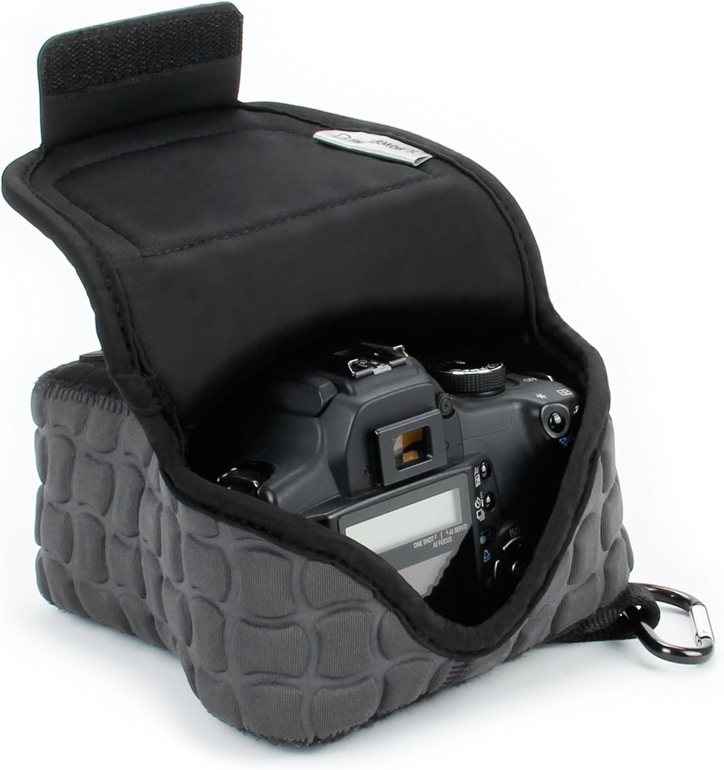 USA Gear DSLR Camera Case/SLR Camera Sleeve with Zippered Accessory Storage, Flexible Neoprene & Holster Belt Loop - Compatible with Canon, Nikon, Sony, Olympus, Pentax and Many More-0