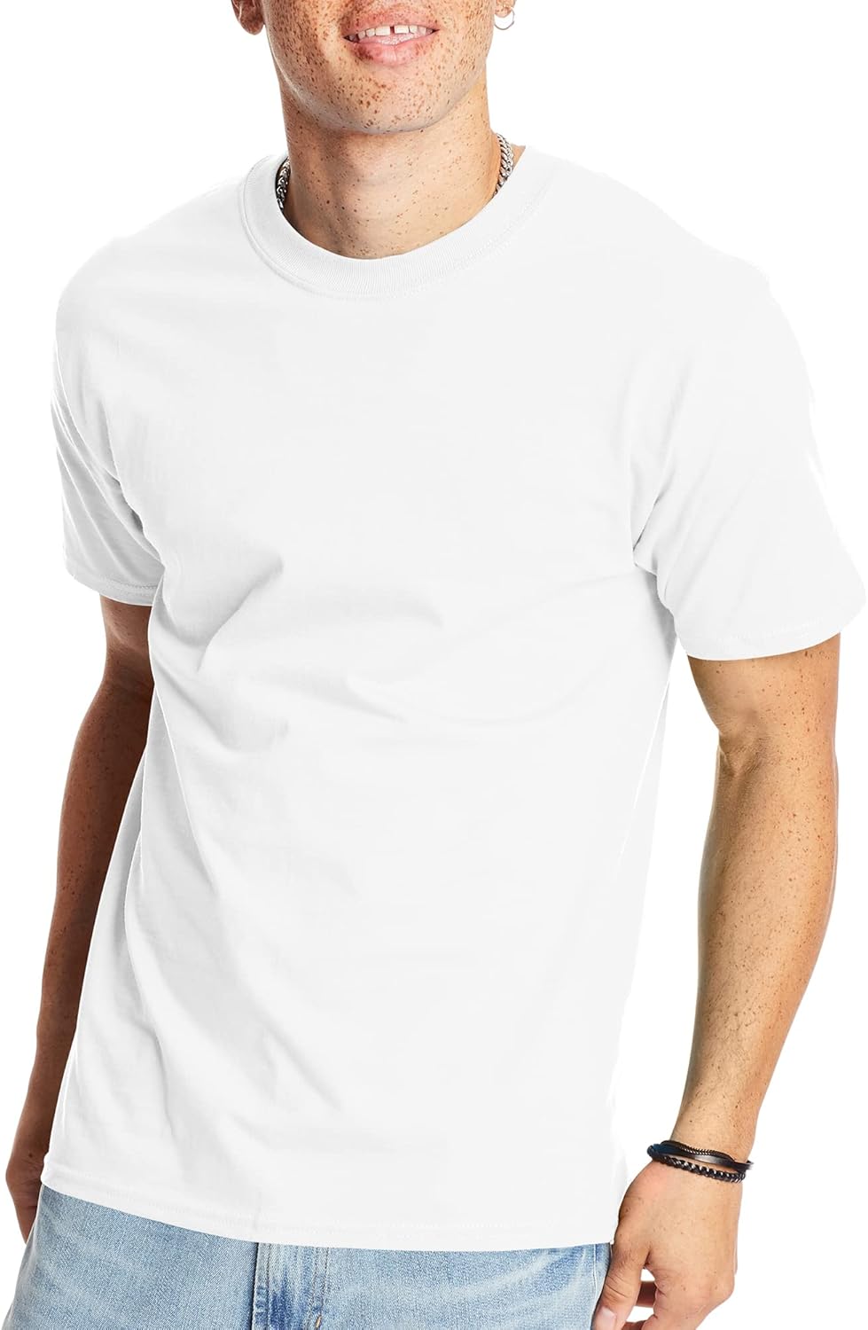 Hanes Men's T-Shirt, Beefy-T Heavyweight Cotton Crewneck Tee, 1 or 2 Pack, Available in Tall Sizes-0