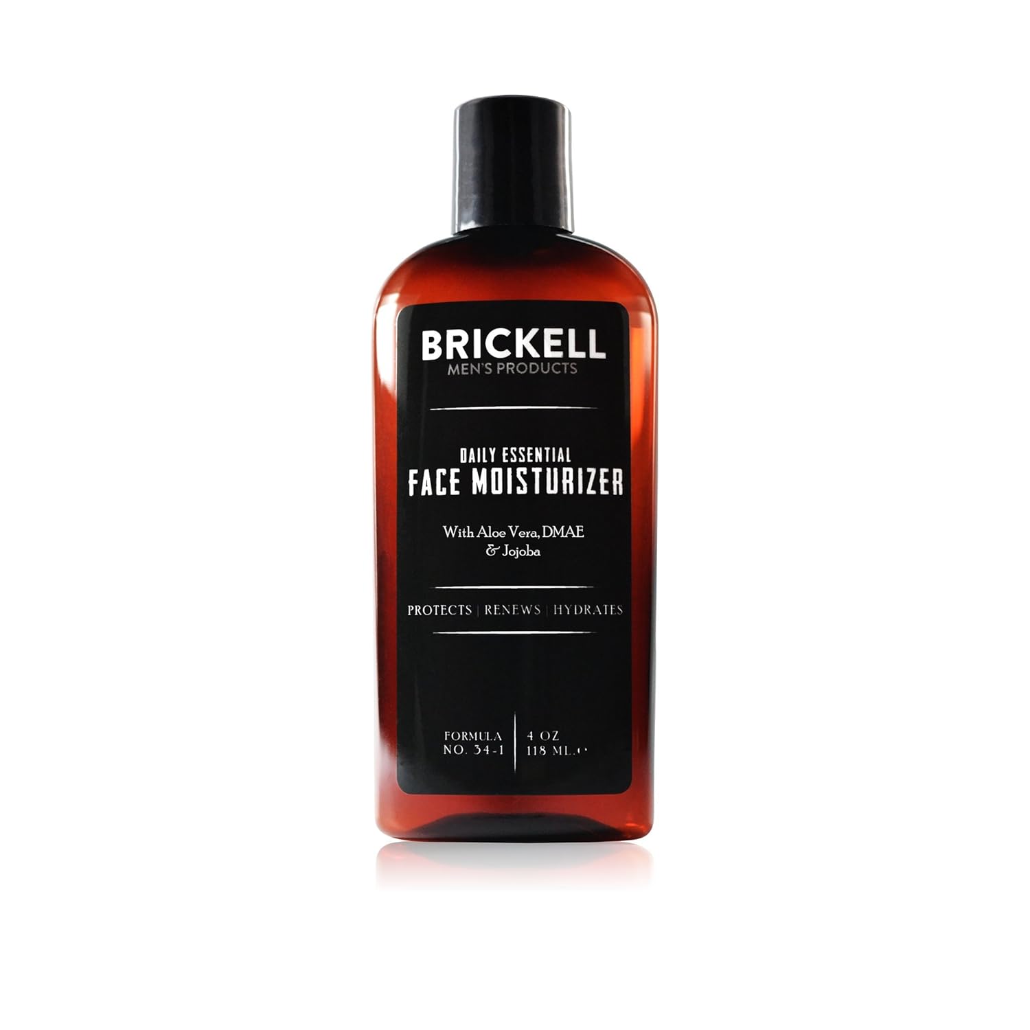 Brickell Men's Daily Essential Face Moisturizer for Men, Natural and Organic Fast-Absorbing Face Lotion with Hyaluronic Acid, Green Tea, and Jojoba, 4 Ounce, Scented-0