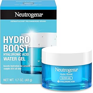 Neutrogena Hydro Boost Face Moisturizer with Hyaluronic Acid for Dry Skin, Oil-Free and Non-Comedogenic Water Gel Face Lotion, 1.7 oz