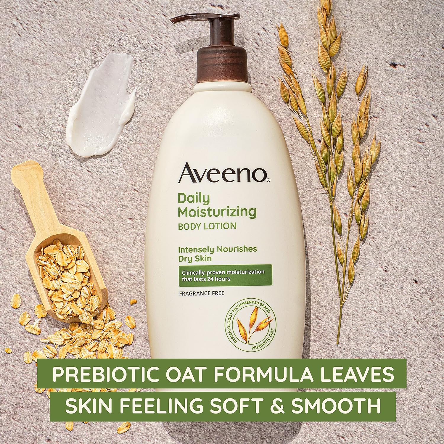 Aveeno Sheer Hydration Daily Moisturizing Fragrance-Free Lotion with Nourishing Prebiotic Oat, Fast-Absorbing Body Moisturizer for Dry Skin with Lightweight, Breathable Feel, 18 fl. oz-5